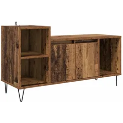 Helloshop26 - Modernes rechteckiges TV-Möbel mit Stauraum 100 x 35 x 55 cm Holzwerkstoff Antik-Holzoptik 02_0052778