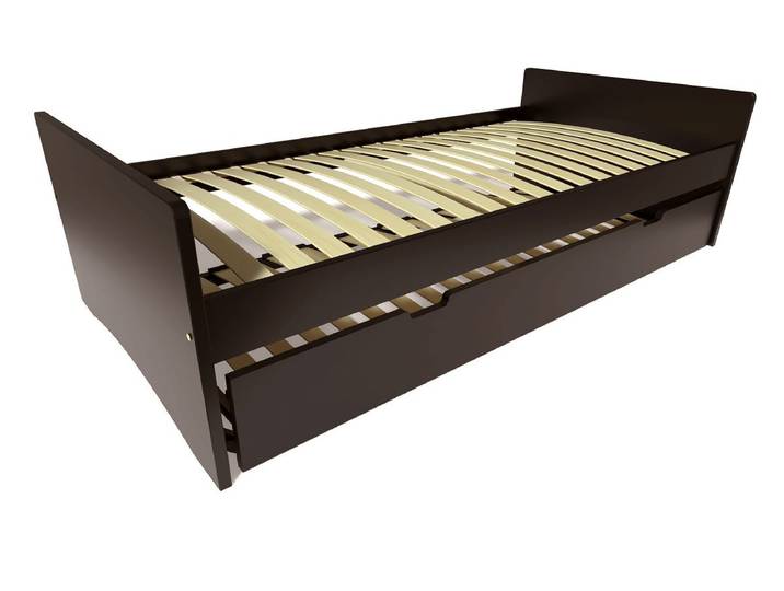 Lit gigogne 90x200 ABC pin massif 90x 200 Noir