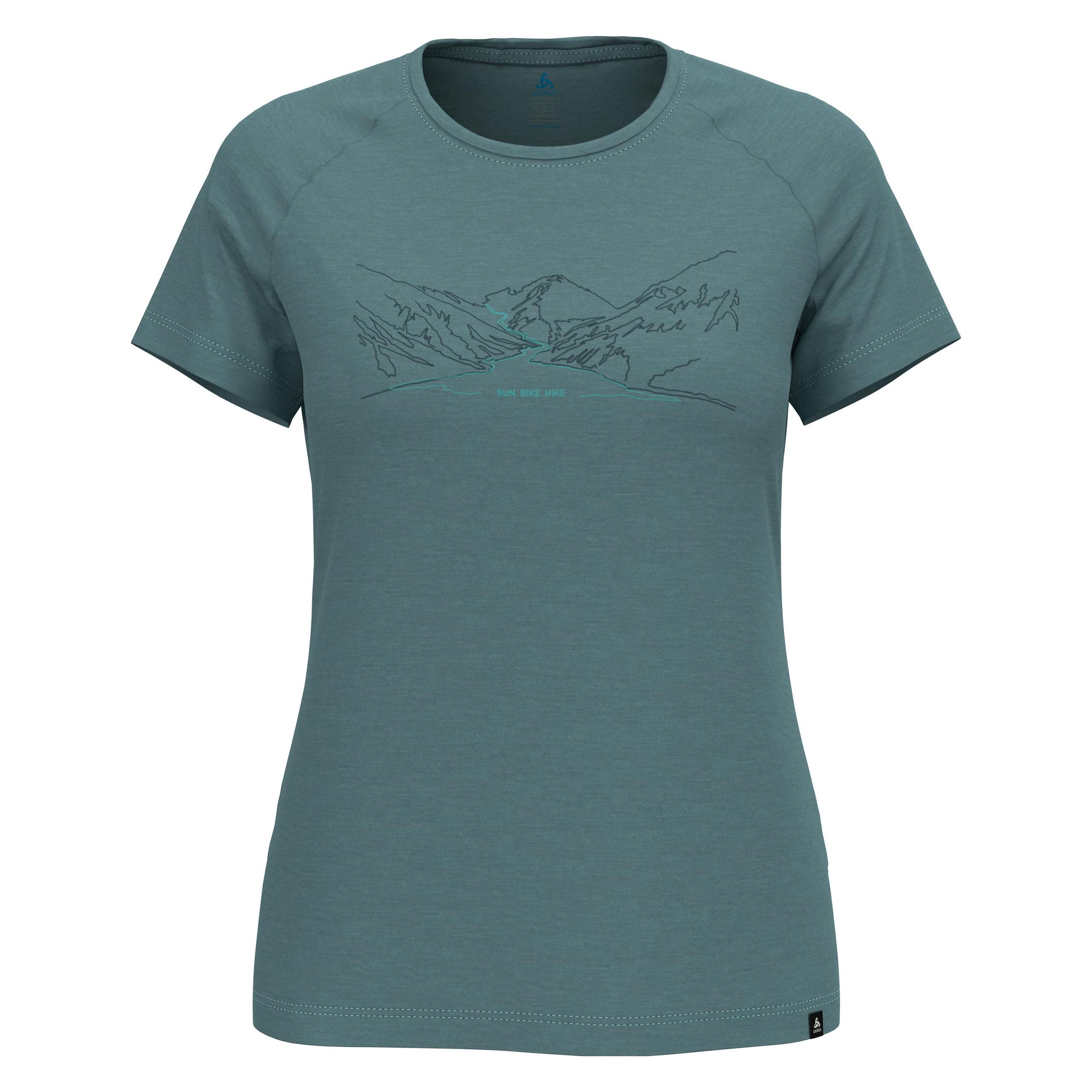 Odlo Women's Ascent PW 130 Run.Bike.Hike. Crew Neck S/S (S) (42405280)