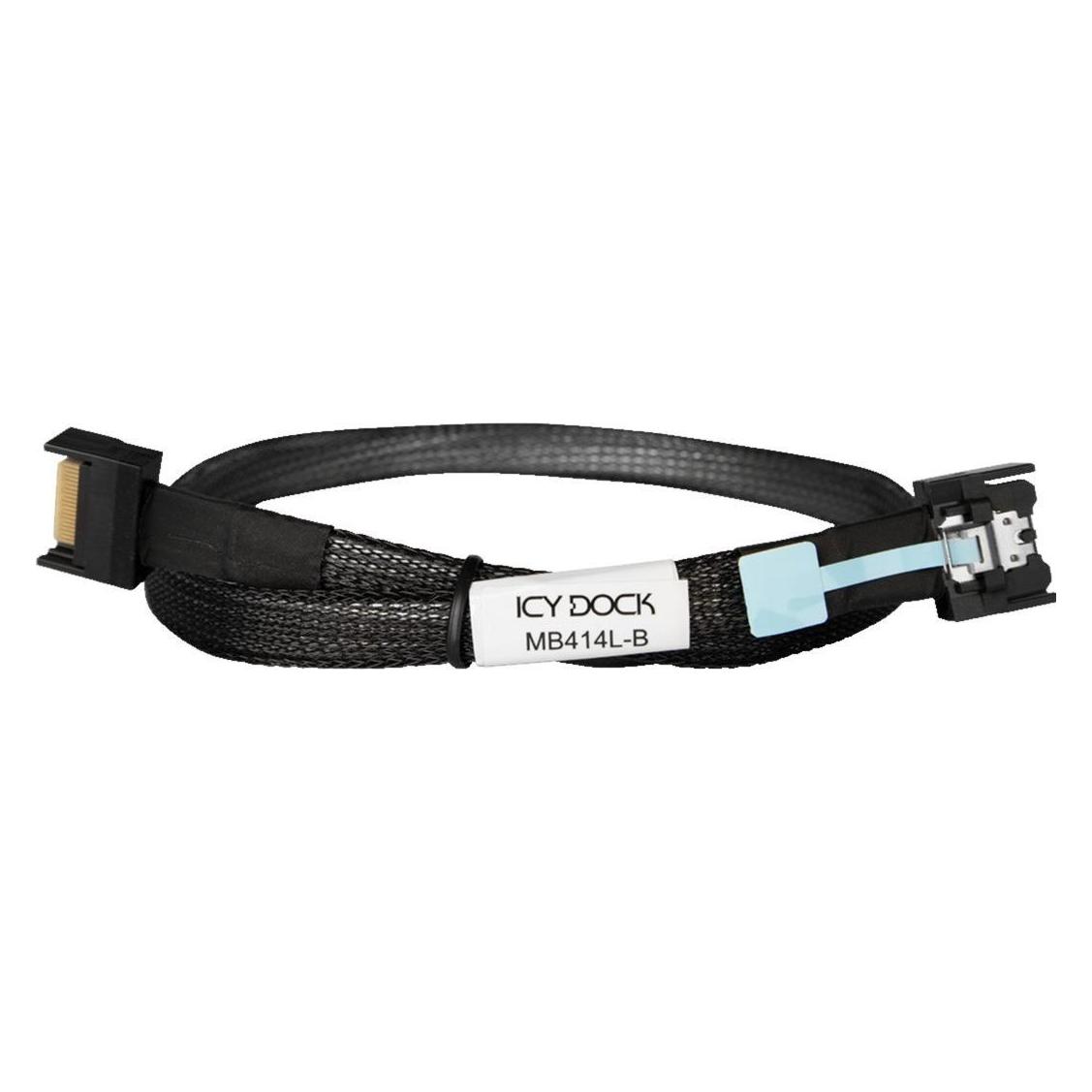 Icydock ICY DOCK Kabel MCIO 4i SFF-TA-1016 zu MCIO 4i SFF-TA-1016,black, 0,5m (50 cm) (MB414L-B)