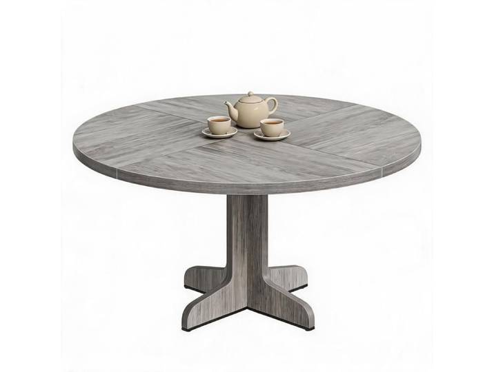 PioneerWorks Table à Manger Ronde 120 x 120 x 75 cm Table de Cuisine avec Base Croisée Pour 6 Personnes Industriel Gris