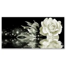 LEINWANDBILD 140x70 cm Magische Rosenblume