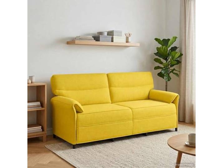 KGHERMDF Sofa 100% Polyester mit Metallrahmen, MDF und Sperrholz Stabiler Metallrahmen, Kunststoffbeine, Schaumstoffkissen, klappbare Armlehnen, pflegeleicht