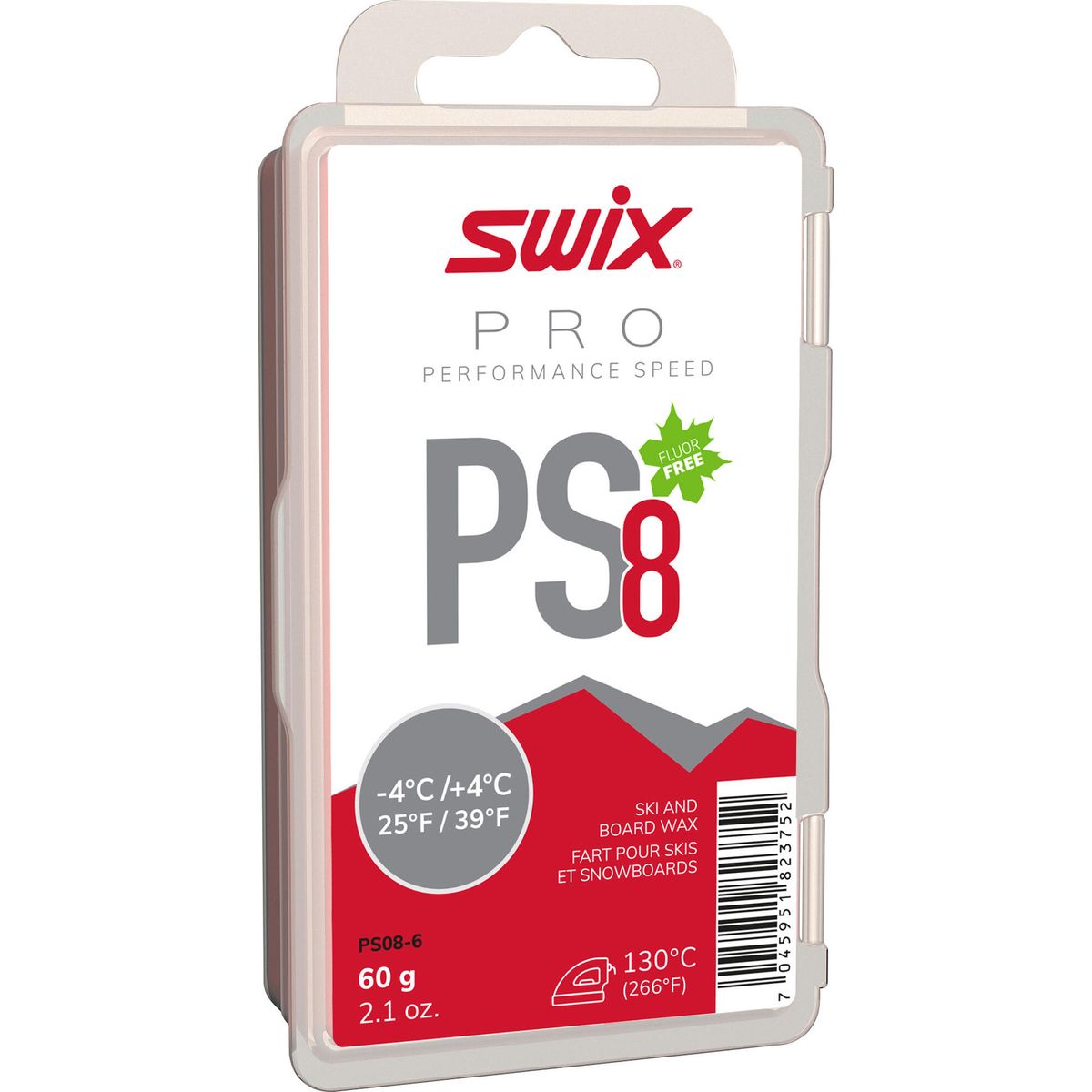 Swix PS8 Red, -4°C/+4°C, 60g neutral PS08-6