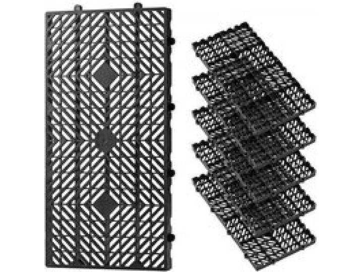VEVOR 6x Kunststoffpaletten 600x300x30 mm, Nestbare Leichtpaletten mit 1000 kg/㎡ Statischer Traglast, Industriepaletten mit Gitterstruktur Schnappverbindung, Bodenpaletten für Lager Garage Supermarkt
