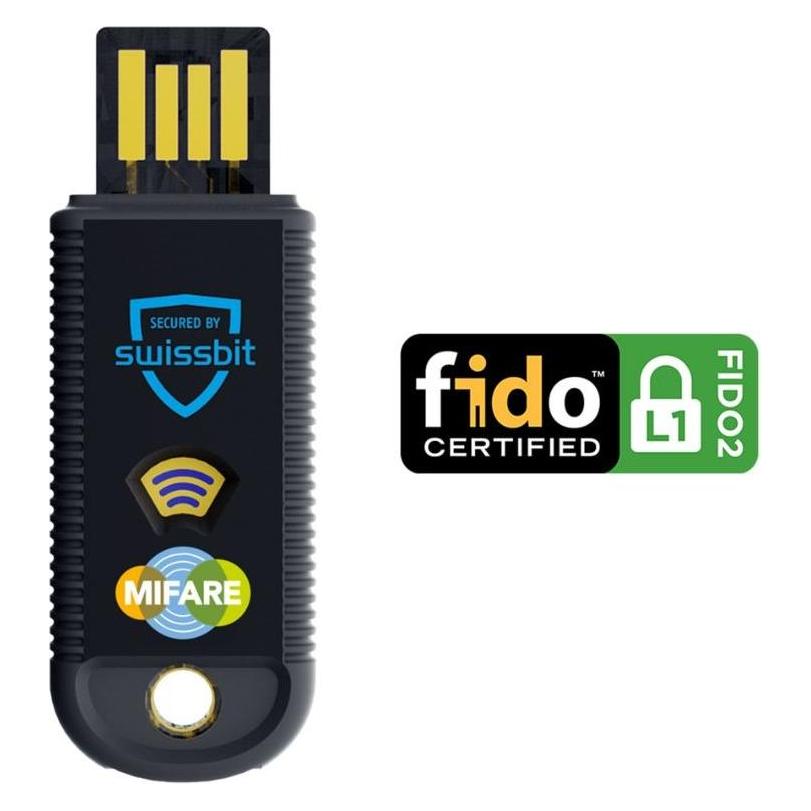 Swissbit iShield Key 1.1 FIDO2 MIF USB-A (PK2000IA0000E-1002-1AB-SBB)