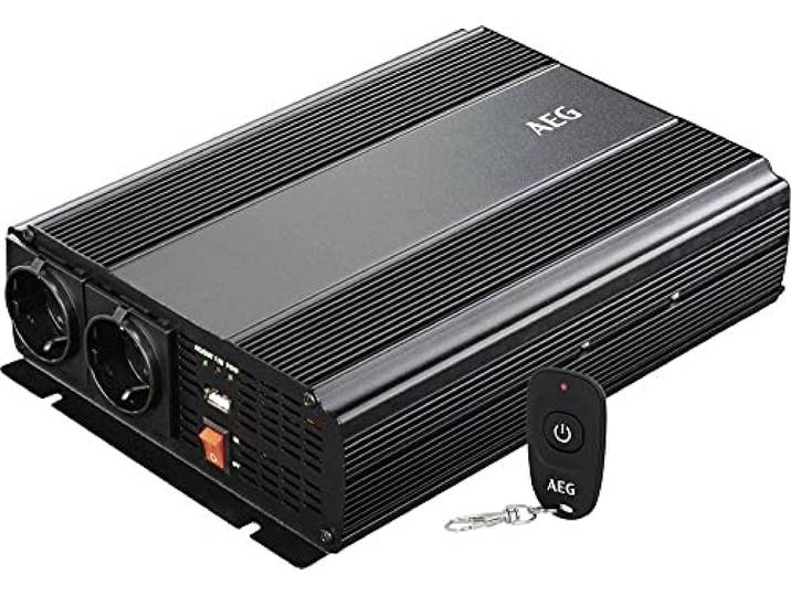 AEG Automotive Modifizierter Sinus-Spannungswandler 1000 W, 12 V DC auf 230 V AC, mit Funkfernbedienung, Wechselrichter Inverter Stromwandler