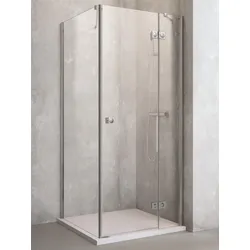 Profi  Line  Duschkabine  Eckeinstieg  Drehtür  mit  festem  Seitenteil  (R)  mit  Seitenteil  H  1928  x  B  1000x1000mm