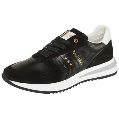 Sneaker PANTOFOLA D´ORO "CLASSICO", Herren, Gr. 41, schwarz (schwarz, grau), Leder, Schuhe Sneaker