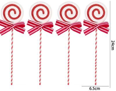 Uplift Treasures Glitter Candy Cane Lollipop Christmas Tree Hanging Ornaments red 1pc