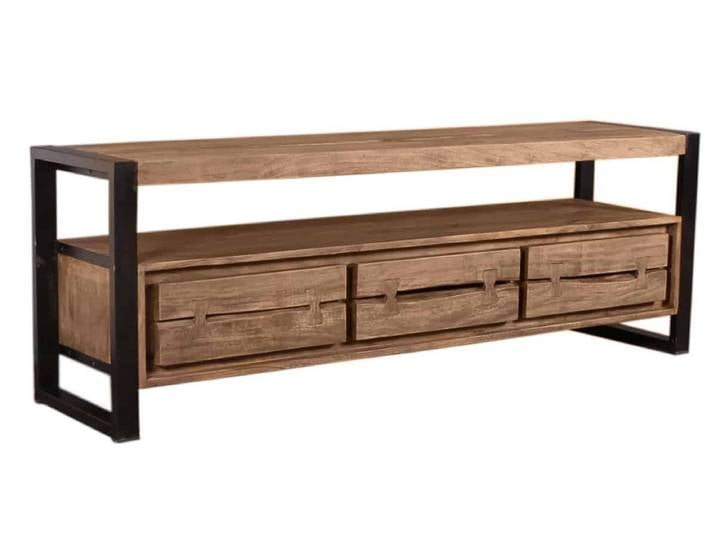 Lowboard 'Westend', 160 cm Massivholz, Metall Akazie Modern Indien Indisch