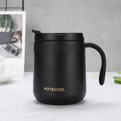 Multicon Wholesale Hub Stainless Steel Insulated Coffee Mug With Handle, Thermal Tea Cup For Coffee, Travel, Office black