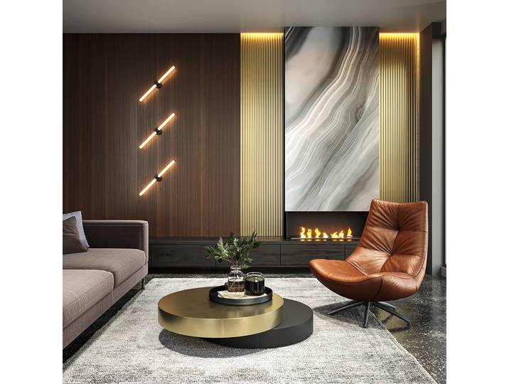 Maytoni Wandleuchte Axis, schwarz, für Wohn- / Esszimmer, Aluminium, Modern