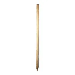 Rundhölzer 6 cm – druckimprägnierte Kiefer/Fichte, gefräst, einseitig gespitzt & gefast, Längen: von 100 - 250 cm, für Zaunbau & Gartenprojekte