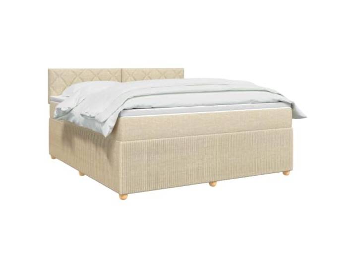 vidaXL Boxspringbett mit Matratze Creme 140 x 190 cm Stoff Anpassbare Erfahrung für deine Bedürfnisse. Verbesserte Anpassung und Bewegungsisolierung. Einfach zu reinigen