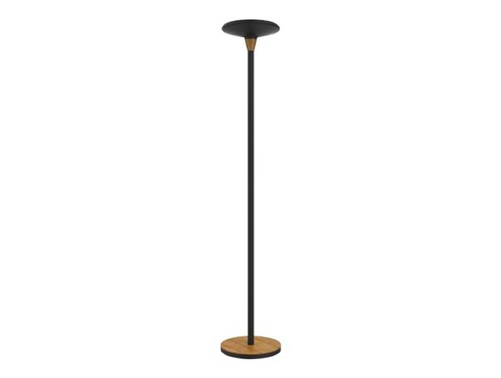 Unilux BALY Lampadaire LED 44W 5300 Lumens à Variation d'Intensité lumineuse 180 x 34cm Noir/Bamboo