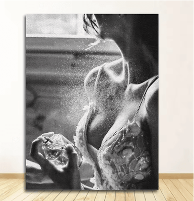 Inspire Picks Vintage Perfume Fashion Wall Art Elegant Woman Canvas Print Decor e 40x60cm Unframed