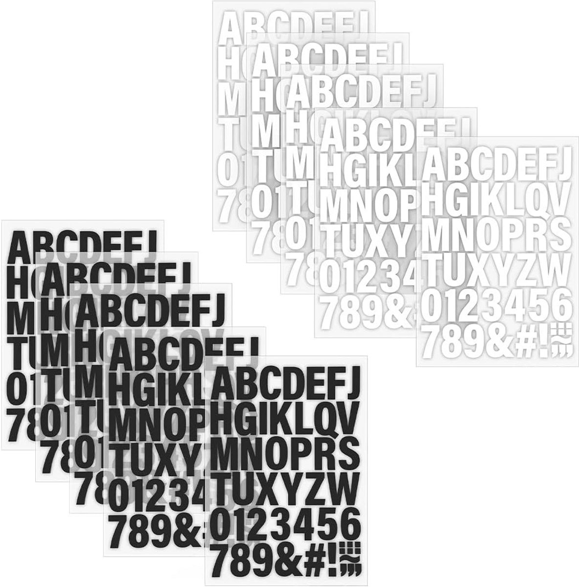 Strijklabels Letters en Cijfers Set - 215 Stuks Strijkvinyllabels voor Textiel en Kleding
