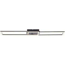 LED Deckenlampe dimmbar über Lichtschalter Deckenleuchte Designlampe schwarz Wohnzimmerlampe, beweglich, 36W 2200lm warmweiß, LxBxH 102x60x7,3 cm