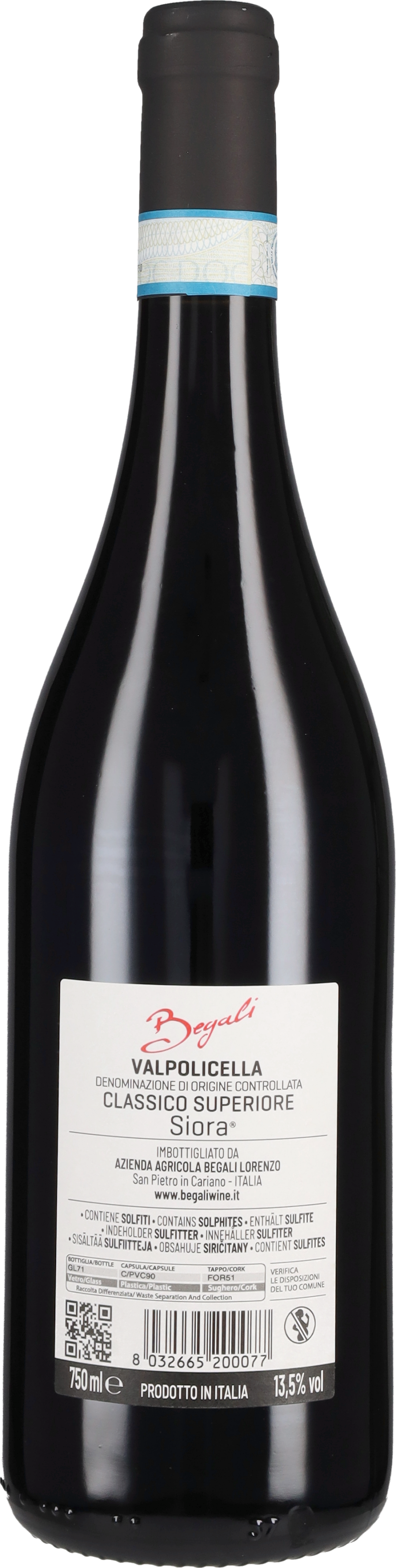 Valpolicella Classico Superiore 'Siora' Begali 2021