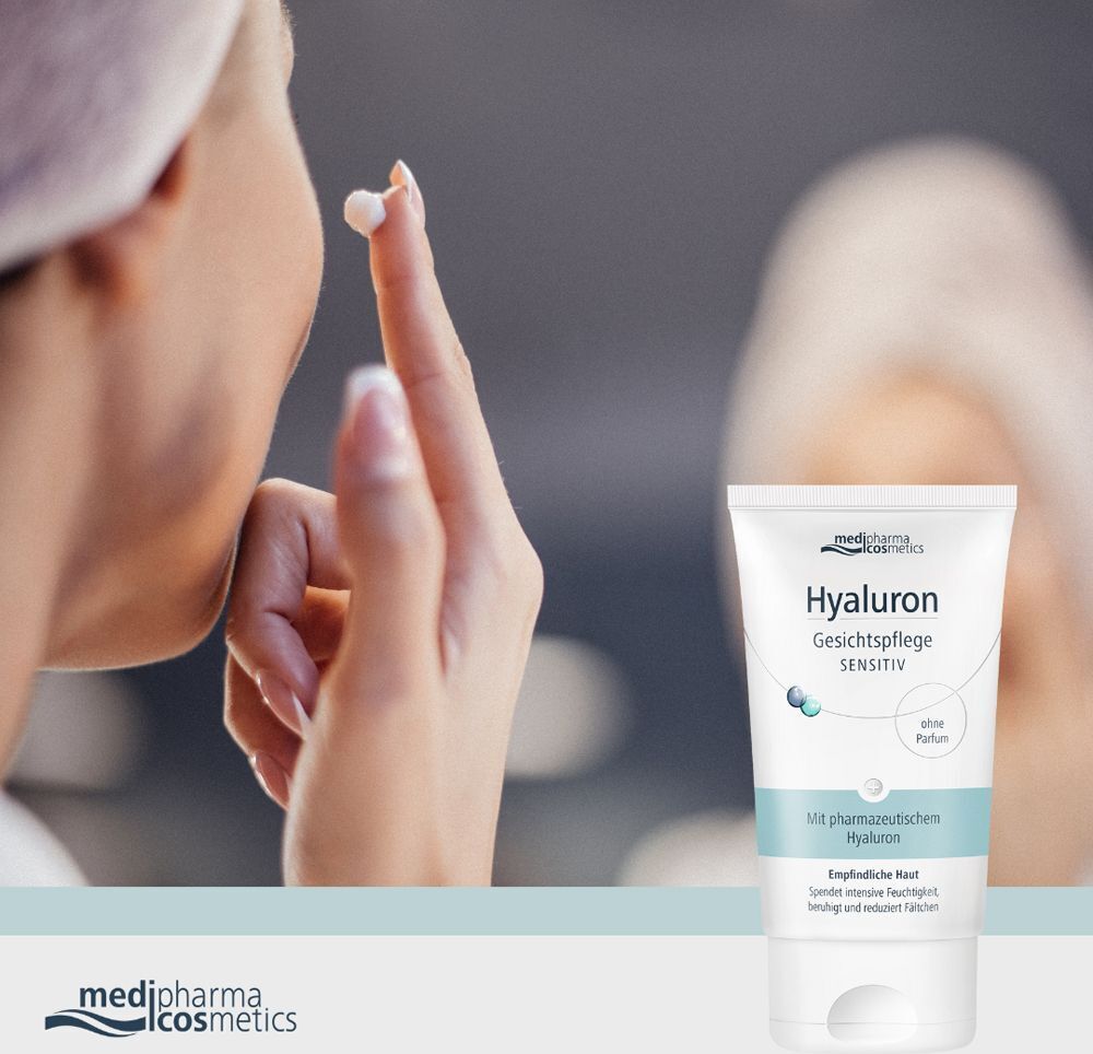 medipharma cosmetics Hyaluron Gesichtspflege sensitive Creme 2x 2x50 ml