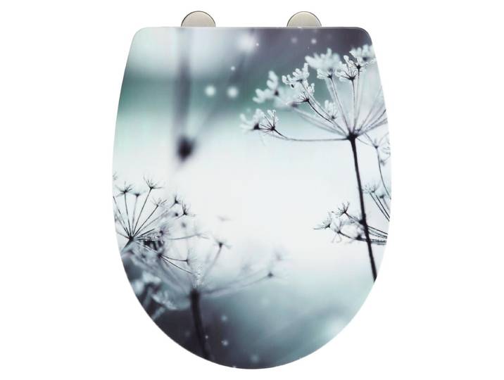 WENKO SIÈGE WC POLAR Abaissement automatique Couvercle WC Lunettes fleurs hiver