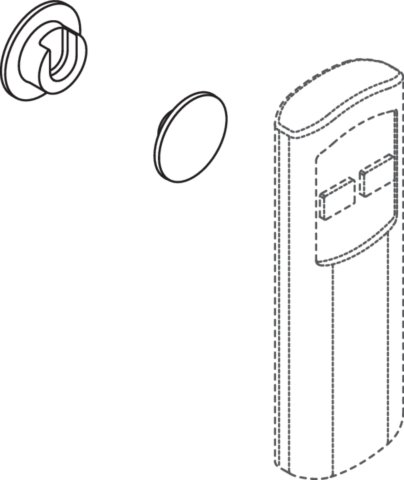 Hewi S 50 Fidlock-Befestigung 65484 für Fernbedienung, Magnet-Rastverschluss mit Klebebefestigung
