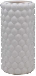 Elements White Cable Knit Ceramic Vase, 12 Inch