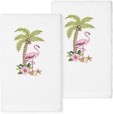 Authentic Hotel and Spa Flora - Embroidered Luxury 100% Turkish Cotton Hand Towels (Set of 2)