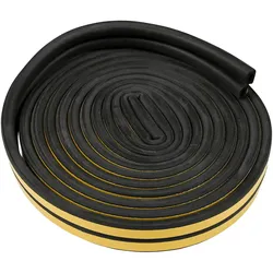D-Profil Zugluft Dichtungsstreifen Schwarz 2er-Set (3m x 9x4mm): Selbstklebend, langlebig & energiesparend – Perfekt gegen Kälte, Lärm & Staub!