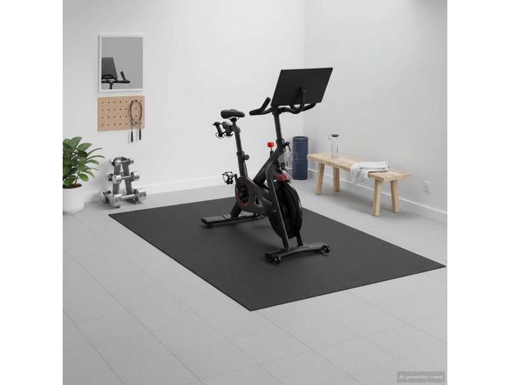 vidaXL Sport Schutzmatte Schwarz 243 x 152 x 0,6 cm High-density PVC