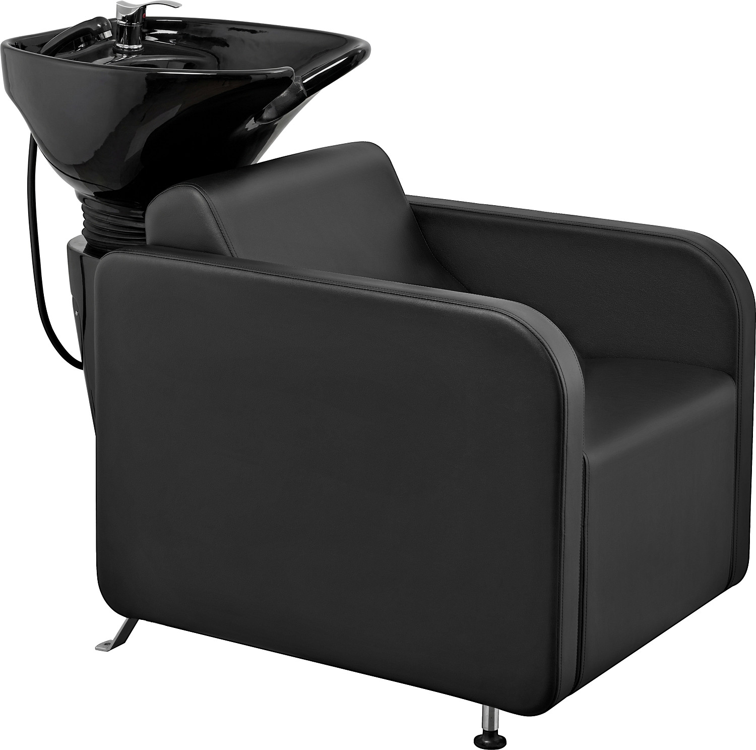 Hairway Rückwärtswaschbecken "Kubus" Sitz schwarz, Becken schwarz 57980-YD29-B