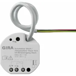 Gira Schaltaktor 2-fach, Jalousieaktor 1-fach, 16A Unterputz KNX Secure, 506200