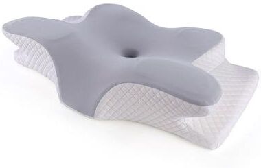 StayWell Butterfly Memory Foam Pillow, Relaxing Cervical Slow Rebound Neck Pillow, Orthopedic Pain Relief Bedding gray