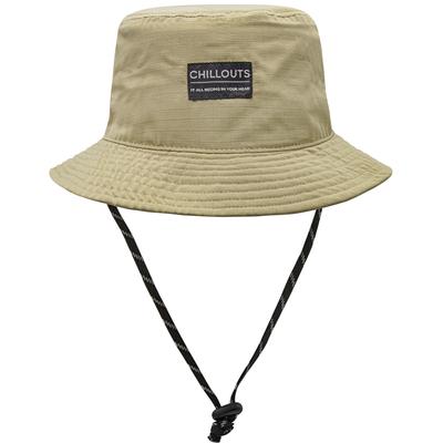 Fischerhut CHILLOUTS "Pasay Hat", Damen, Gr. L, beige, Kunstfaser, unifarben, Hüte, formbeständig, elastisch, langlebig, fixierbar für sicheren Halt