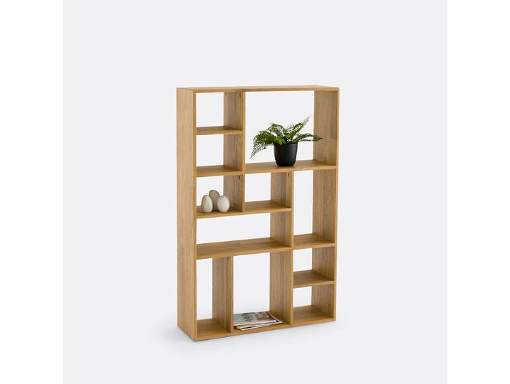 LA REDOUTE Bibliothèque asymétrique, en chêne abouté, RYMO Beige Chêne