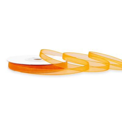 Creativery 6mm Organzaband 25m Chiffonband Schleifenband Geschenkband Stoffband Schmal Orange