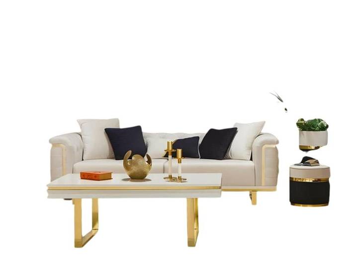 JVmoebel 3-Sitzer Luxus Stoffsofa in elegantem Design mit weichen Kissen, Made in Europe
