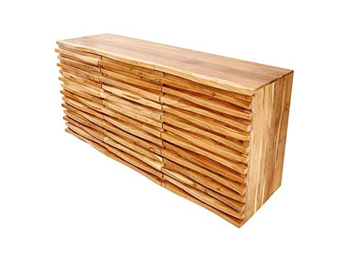 invicta INTERIOR Massives Sideboard Relief 160cm Akazie mit aufwändiger Front Kommode Anrichte Akazienholz