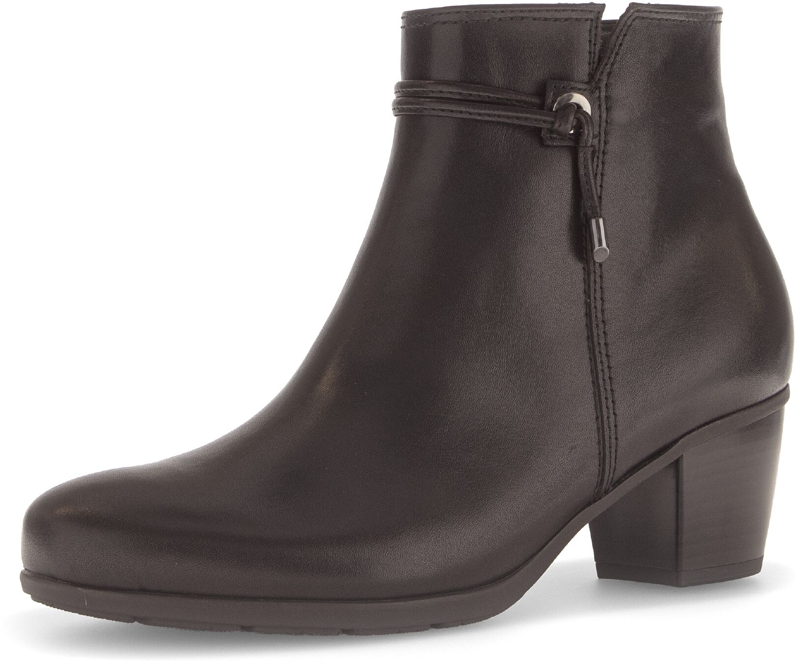 Stiefelette GABOR, Damen, Gr. 42, Textil, dunkelbraun, Kalbsleder, unifarben, Schuhe Stiefelette, Trichterabsatz, Ankleboots mit Hovercraft Luftkammer-Laufsohle dunkelbraun 42, Textil