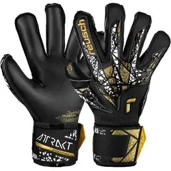 REUSCH Torwarthandschuhe Attrakt Gold X Evolution Cut Finger Support, Größe 9 in Schwarz Schwarz