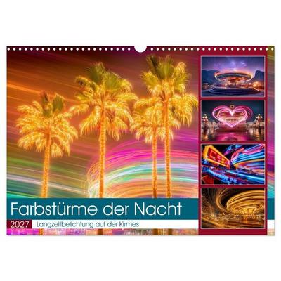 Farbstürme der Nacht (Wandkalender 2027 DIN A3 quer), CALVENDO Monatskalender