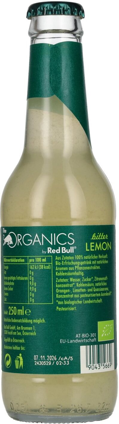 Red Bull Organics by Red Bull Bitter LEMON 0,25l