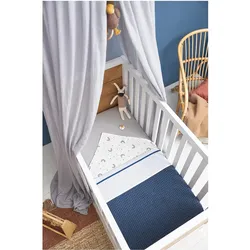 Meyco, Kinderbettwäsche, Baby Bies Bettlaken klein - indigo