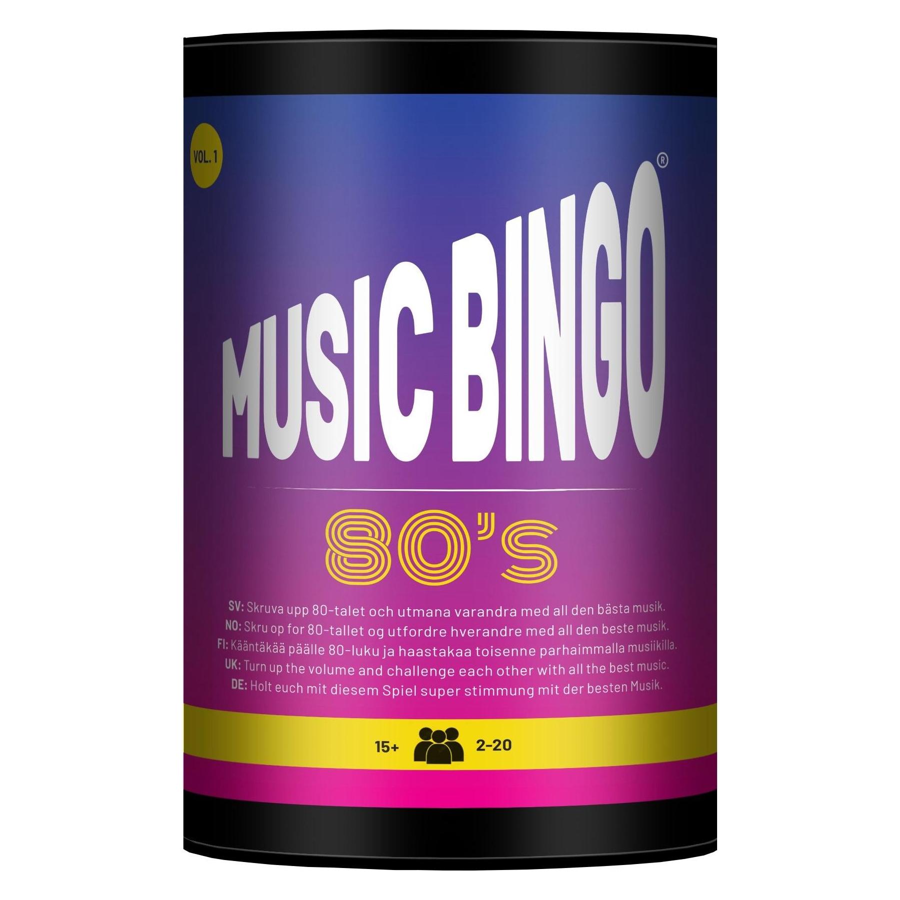 SMSCS Games Aps Skru op - Music Bingo - 80s (Music Bingo 80s) (Deutsch, Englisch, Finnisch, Norwegisch, Schwedisch) (Music Bingo 80s)