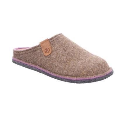 Pantoffel ROHDE "CALMYS N15", Damen, Gr. 36, Filz, braun (hellbraun, meliert), Schuhe, Clog, Hausschuh, Homeslipper, Filz in melierter Optik