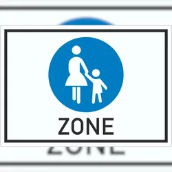 HB-Druck Aufkleber Fußgängerzone Symbol A5 (148x210mm)