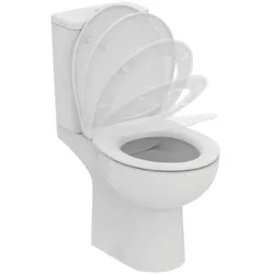 Ideal Standard WC-Paket Eurovit m.Standtiefspül-WC Spülkasten Zulauf unten und WC-Sitz Weiss, W00750 W007501