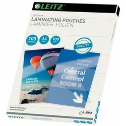 LEITZ Eva Laminierhülle 100my A4, 100 Stk