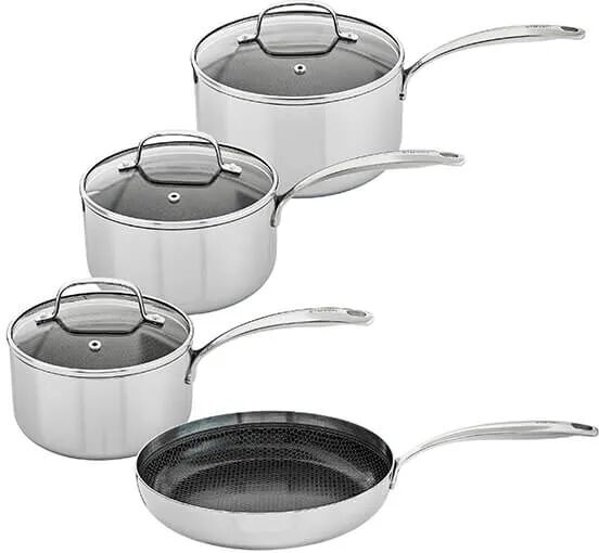 Stoven Hextra 4 Piece Saucepan Set with 28cm Frying Pan
